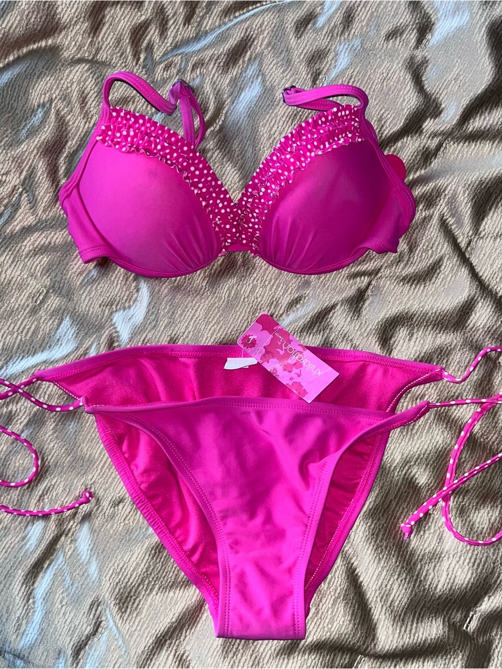 Xhilaration Bright Pink String Bikini